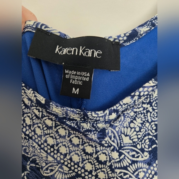 Karen Kane Blue and White Spaghetti Strap Maxi Sundress | Size M - Picture 2 of 5